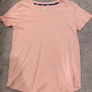 blush V neck t shirt